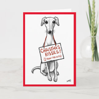 Tarjeta Festiva Besos de Whippet
