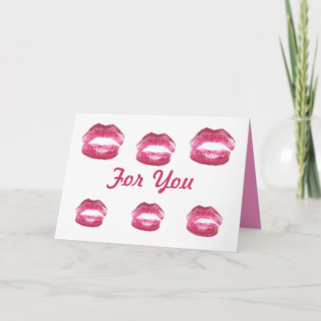 Tarjeta Festiva Besos para ti (Anverso)