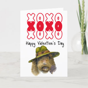 Tarjeta Festiva Besos y abrazos de San Valentín del perro