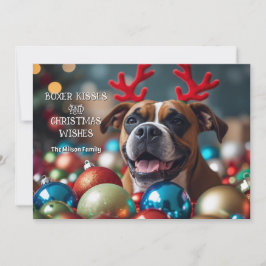 Tarjeta Festiva Besos y Navidades de boxer personalizados