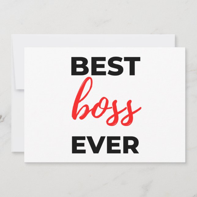 Tarjeta Festiva Best Boss Ever 2 (Anverso)