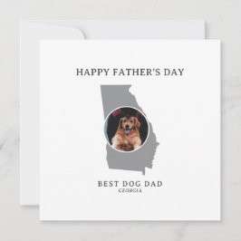 Tarjeta Festiva Best Dog Dad Georgia Photo Father’s Day