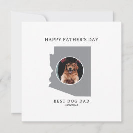 Tarjeta Festiva Best Dog Dad in Arizona Photo Father’s Day