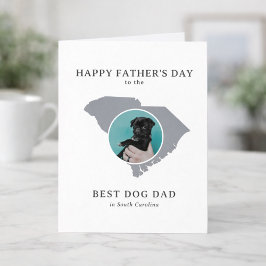 Tarjeta Festiva Best Dog Dad in South Carolina Photo Father’s Day