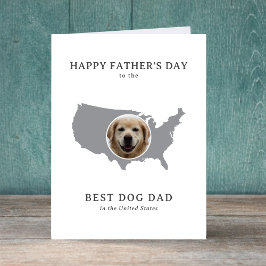 Tarjeta Festiva Best Dog Dad in the USA Father's Day Photo