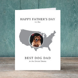 Tarjeta Festiva Best Dog Dad in the USA Photo Father's Day