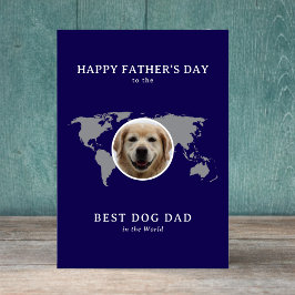 Tarjeta Festiva Best Dog Dad in the World Father's Day Photo
