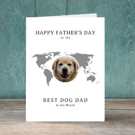 Tarjeta Festiva Best Dog Dad in the World Father's Day Photo