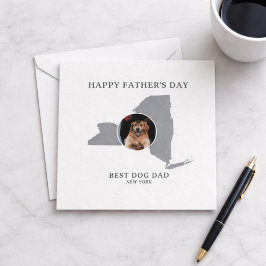 Tarjeta Festiva Best Dog Dad New York Photo Father’s Day