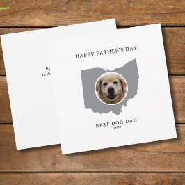 Tarjeta Festiva Best Dog Dad Ohio Photo Father’s Day