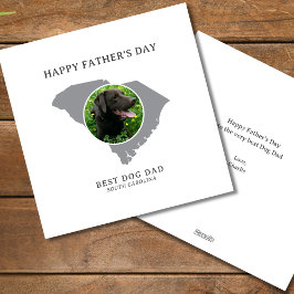 Tarjeta Festiva Best Dog Dad South Carolina Photo Father’s Day