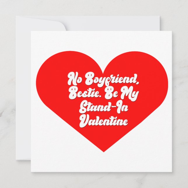 Tarjeta Festiva Best Friend Stand-In Valentine Card (Anverso)