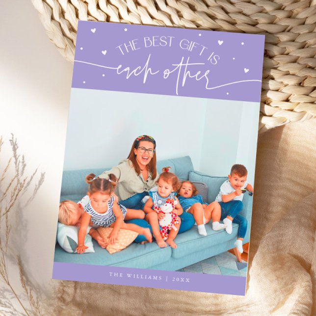 Tarjeta Festiva Best Gift Lilac Valentines Day Photo (Subido por el creador)