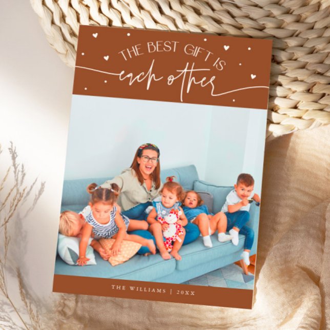 Tarjeta Festiva Best Gift Terracotta Valentines Day Photo (Subido por el creador)