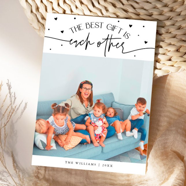 Tarjeta Festiva Best Gift White Valentines Day Photo (Subido por el creador)