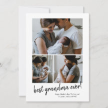 best grandma ever photo Mother's Day card