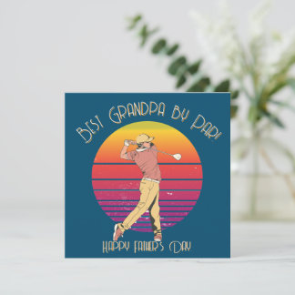 Tarjeta Festiva Best Grandpa by Par Golf Father’s Day Design