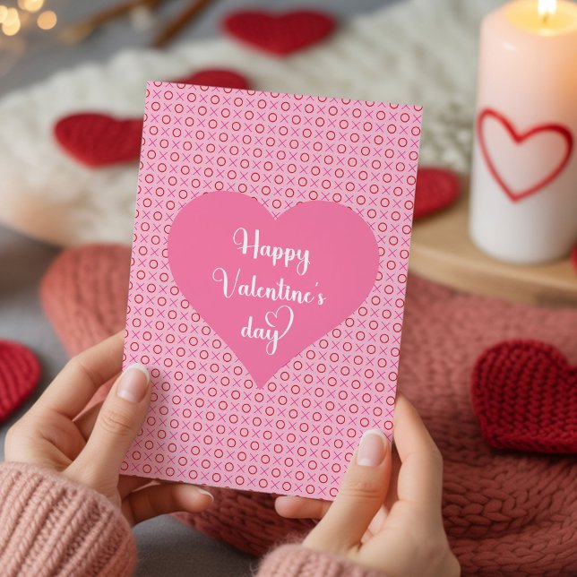 Tarjeta Festiva Best Valentine’s Card Pink Hearts Romantic Design (Best Valentine’s Card Pink Hearts Romantic Design)