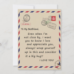 Tarjeta Festiva Bestfriend Gift   A Mi Mejor Amigo Te Amo