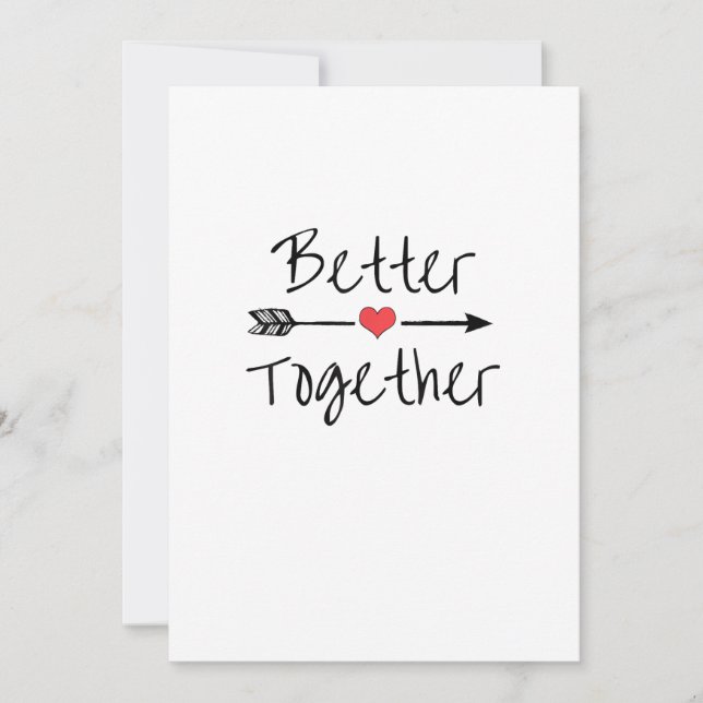 Tarjeta Festiva Better Together Modern Aesthetic  (Anverso)