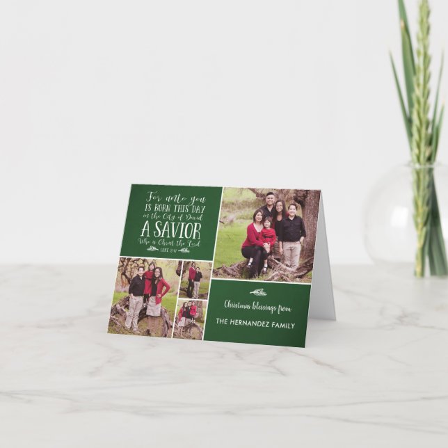 Tarjeta Festiva Biblia de Navidades rusos frente a foto de feriado (Anverso)