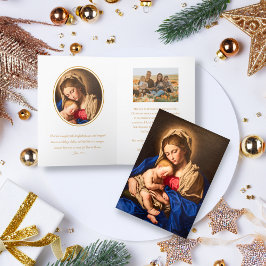 Tarjeta Festiva Biblia Verse y foto Navidades católicos religiosos