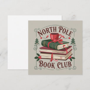 Tarjeta Festiva Bibliotecario del Club de Libro del Polo Norte Afi