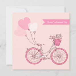 Tarjeta Festiva Bicicleta de época feliz Día de San Valentín