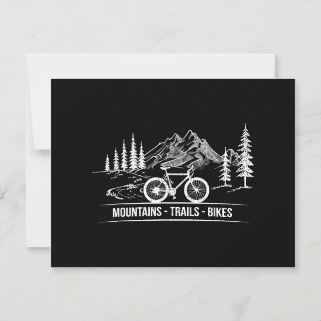 Tarjeta Festiva Bicicletas Mountain Trail - Bicicleta ciclista (Anverso)
