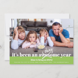 Tarjeta Festiva Bien Año Nuevo Audaz Moderno Simple Fotos Graciosa