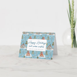 Tarjeta Festiva Bienes Raíces de Casas Nevadas Festivas 