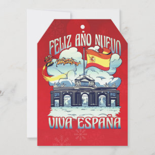 Tarjeta Festiva Bienvenida Año Nuevo 2022 de España
