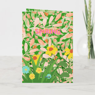 TARJETA FESTIVA BIENVENIDA PRIMAVERA