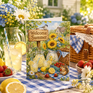 Tarjeta Festiva Bienvenido Verano Pensando en Ti