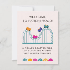 TARJETA FESTIVA BIENVENIDOS A LA COSTA DE ROLLER DE PARENTHOOD