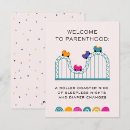 TARJETA FESTIVA BIENVENIDOS A LA COSTA DE ROLLER DE PARENTHOOD