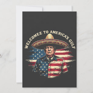 Tarjeta Festiva Bienvenidos a la costa este de Trump en el Golfo d