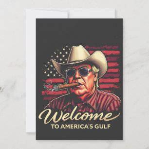 Tarjeta Festiva Bienvenidos a la divertida situación de Estados Un