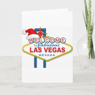 Tarjeta Festiva Bienvenidos a los fabulosos Navidades de Las Vegas