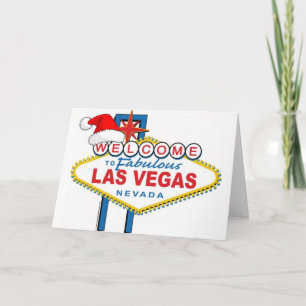 Tarjeta Festiva Bienvenidos a los fabulosos Navidades de Las Vegas