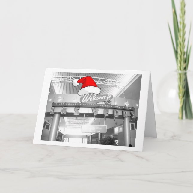 Tarjeta Festiva Bienvenidos a los Navidades de Las Vegas (Anverso)