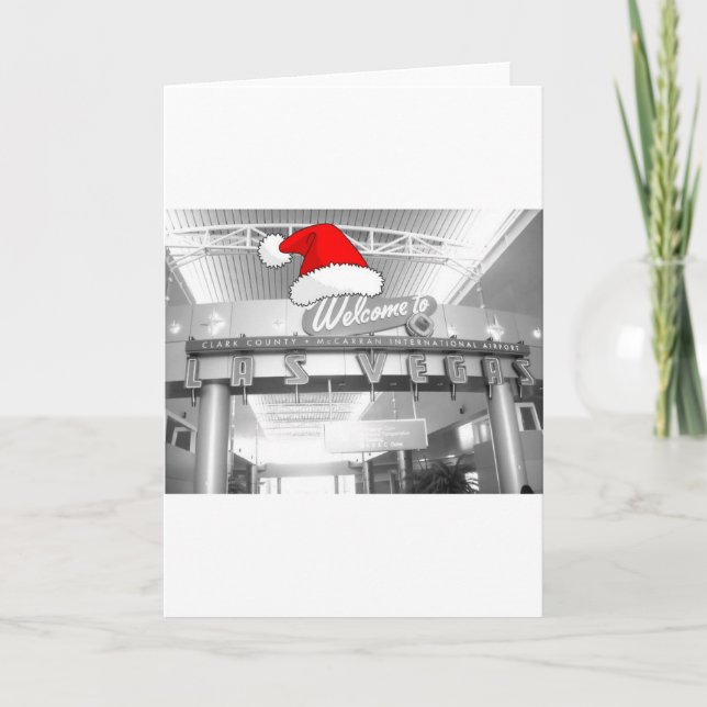 Tarjeta Festiva Bienvenidos a los Navidades de Las Vegas (Anverso)