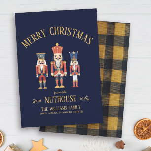 Tarjeta Festiva Bienvenidos a los Navidades Nuthouse Nutcracker