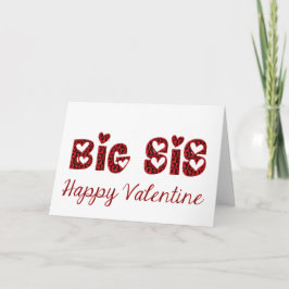 Tarjeta Festiva Big Sis I Love You Cute Cupid Typography Valentine