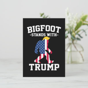 Tarjeta Festiva Bigfoot Apoya a Trump Elecciones 2024