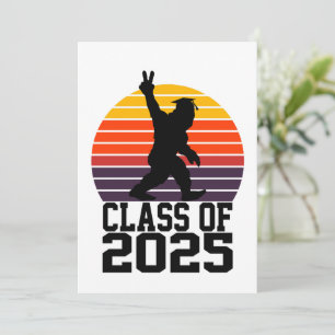 Tarjeta Festiva Bigfoot Divertido Clase de 2025 - Graduación 2025