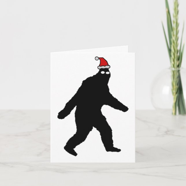 Tarjeta Festiva ¡Bigfoot feliz Squatchmas! (Anverso)