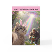 Bigfoot OVNI Pascua Gatito Divertido Selfie