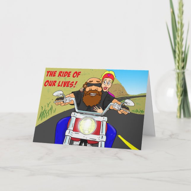 Tarjeta Festiva Biker Valentine (Anverso)