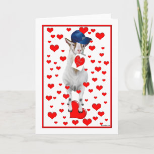Tarjeta Festiva Billy Goat Valentine Card